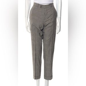 Alexander McQueen Houndstooth Plaid Print Straight Leg Pants size 31